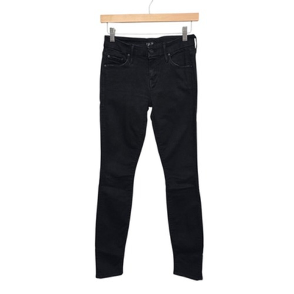 Mother Jeans Womens 25 Black The Looker Not Guilty Mid Rise Skinny Stretch Denim